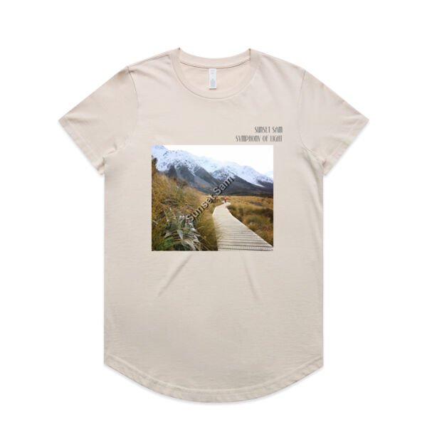 Mountain Path, front - AS Colour Womens Maple Curve Tee Thumbnail