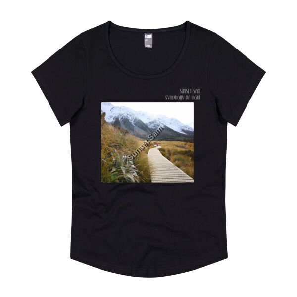 Mountain Path, front - Thread Project Womens Jazz Scoop Neck Tee Thumbnail