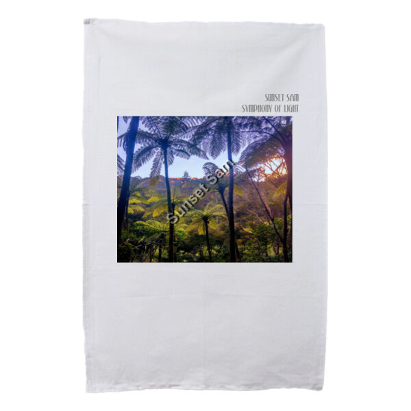 Ponga Paradise front - Tea Towel Thumbnail