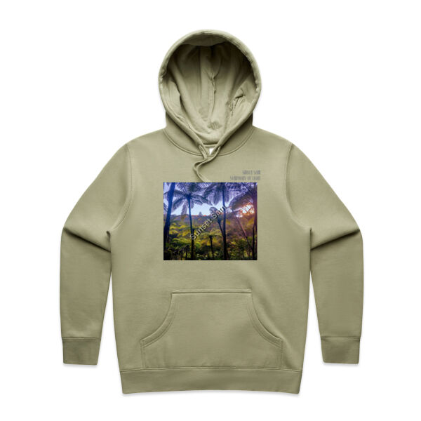 Ponga Paradise front - AS Colour Womens Stencil Hood Thumbnail