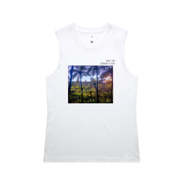 Ponga Paradise front - AS Colour Womens Maple Tank Thumbnail