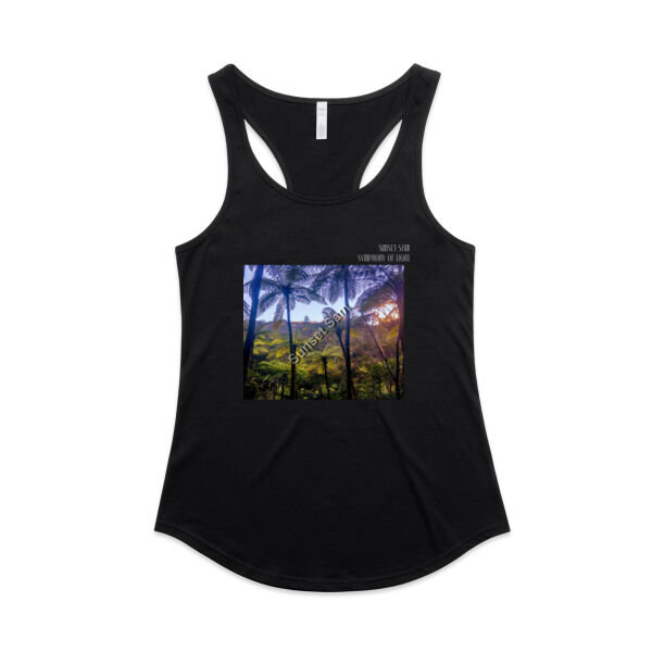 Ponga Paradise front - AS Colour Womens Mali Racerback Singlet Thumbnail