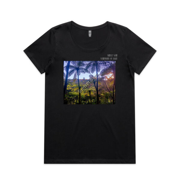 Ponga Paradise front - AS Colour Womens Maple Scoop Tee Thumbnail