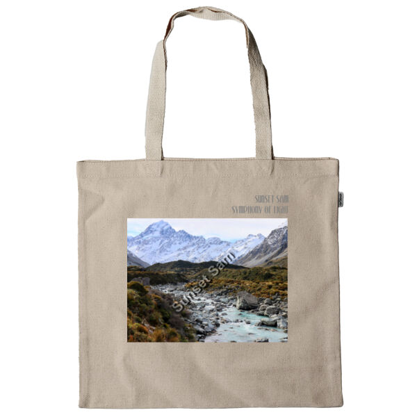 Curved creek from Mount Aoraki, front - Super Tote Bag - Thread Project Thumbnail