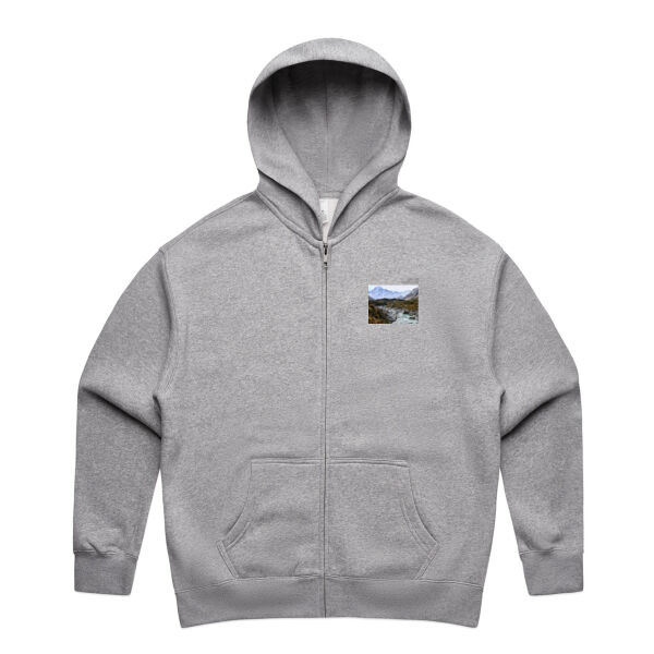 Curved creek from Mount Aoraki, front - AS Colour Womens Relax Zip Hoodie Thumbnail