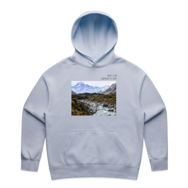 Curved creek from Mount Aoraki, front - AS Colour Womens Relax Hood Thumbnail