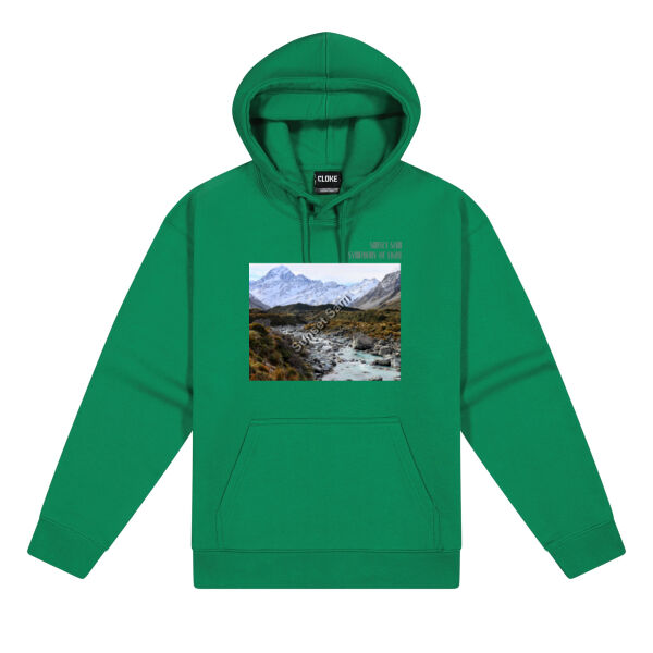 Curved creek from Mount Aoraki, front - Cloke Womens Origin Hoodie Thumbnail