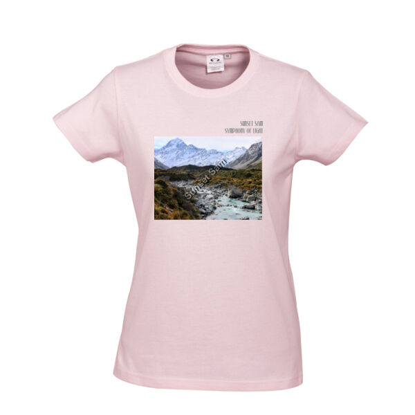 Curved creek from Mount Aoraki, front - Biz Collection Ladies Ice Tee Thumbnail