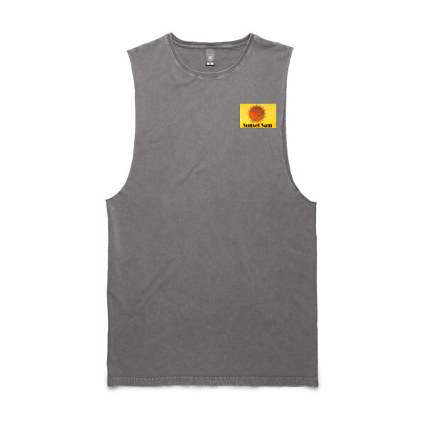 Curved creek from Mount Aoraki, back - AS Colour Mens Stone Wash Barnard Tank Thumbnail
