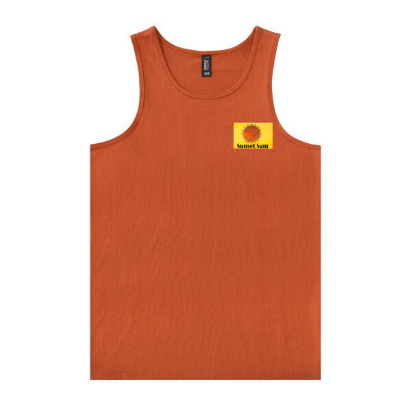 Curved creek from Mount Aoraki, back - Urban Collab Mens Set Singlet Thumbnail