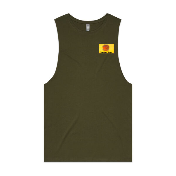 Curved creek from Mount Aoraki, back - AS Colour Mens Barnard Tank Thumbnail