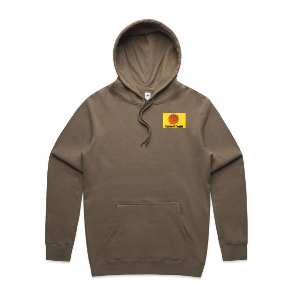 Curved creek from Mount Aoraki, back - AS Colour Mens Stencil Hoodie Thumbnail