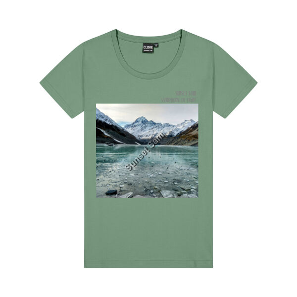 Mountain Ice, front - Cloke Womens Silhouette Tee Thumbnail