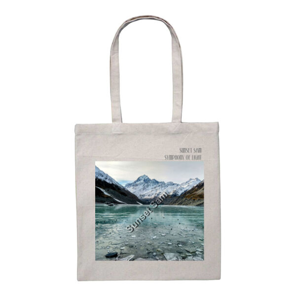 Mountain Ice, front - Heavy Duty Canvas Tote with Gusset  Thumbnail