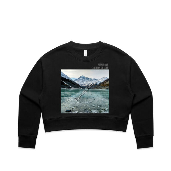 Mountain Ice, front - AS Colour Women's Relax Crop Crew Thumbnail
