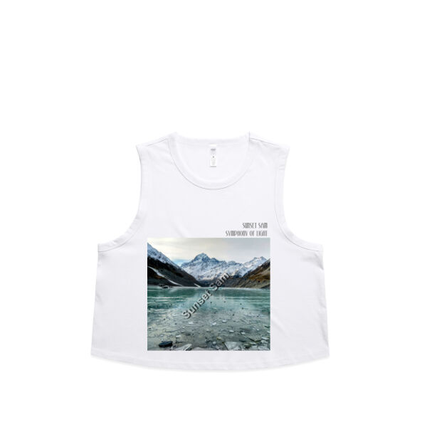 Mountain Ice, front - AS Colour Womens Martina Crop Tank Thumbnail