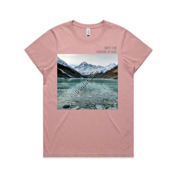 Mountain Ice, front - AS Colour Womens Maple Faded Tee Thumbnail