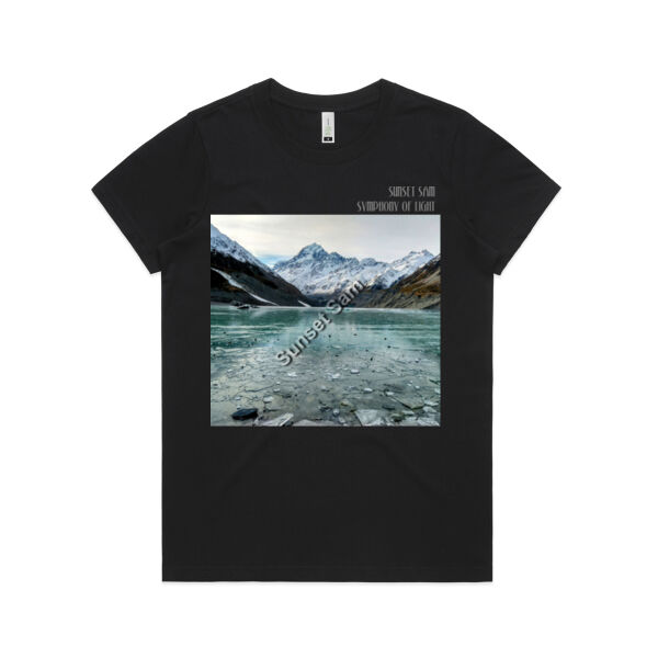 Mountain Ice, front - AS Colour Womens Maple Organic Tee Thumbnail