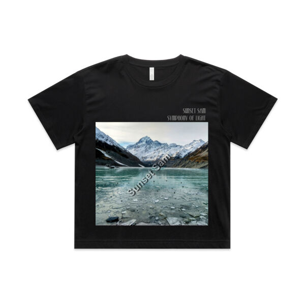 Mountain Ice, front - AS Colour Womens Martina Crop Tee Thumbnail