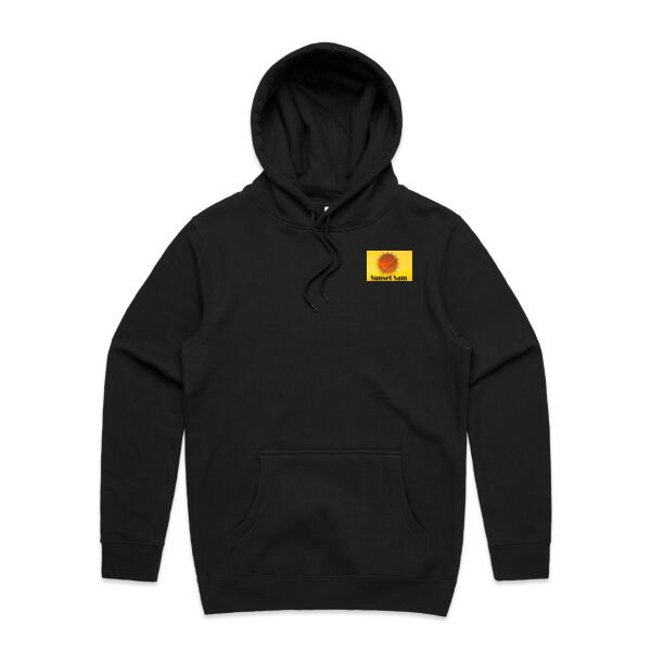 Mountain Ice, back - AS Colour Mens Organic Stencil Hoodie Thumbnail