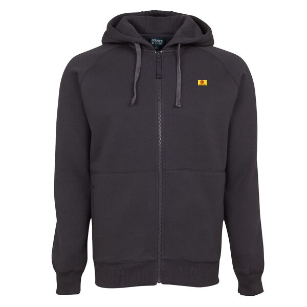 Mountain Ice, back - C of C Mens Full Zip Fleecy Hoodie Thumbnail