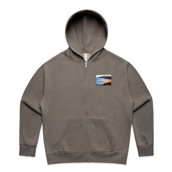 Waves Bright, front - AS Colour Womens Relax Faded Zip Hoodie Thumbnail