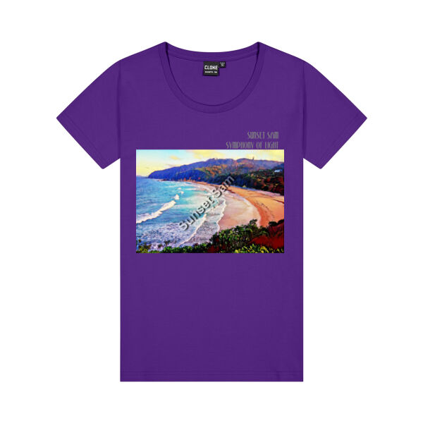Waves Bright, front - Cloke Womens Silhouette Tee Thumbnail