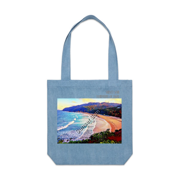 Waves Bright, front - AS Colour Denim Carrie Tote Thumbnail