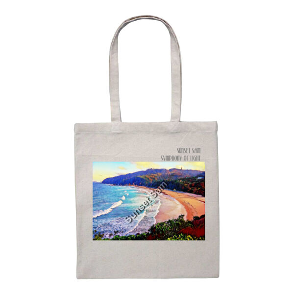 Waves Bright, front - Heavy Duty Canvas Tote with Gusset  Thumbnail