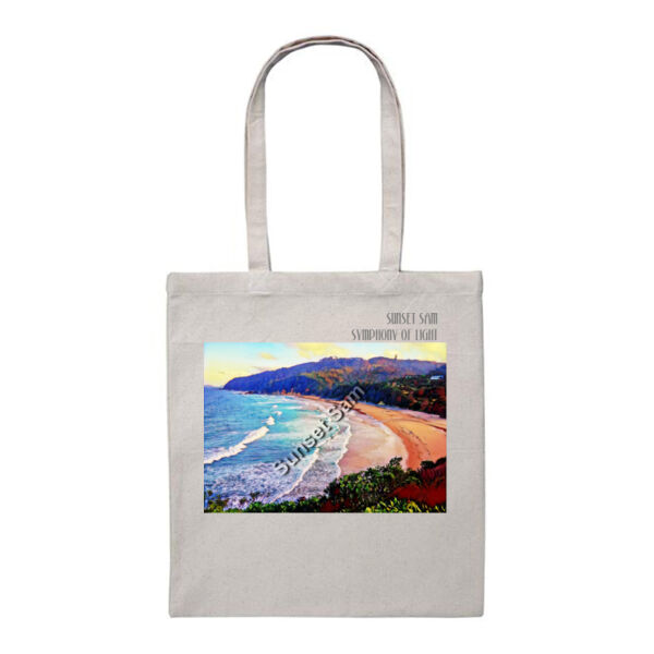 Waves Bright, front - Heavy Duty Canvas Tote Bag Thumbnail