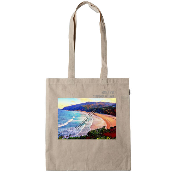 Waves Bright, front - Calico Tote Bag - Thread Project Thumbnail