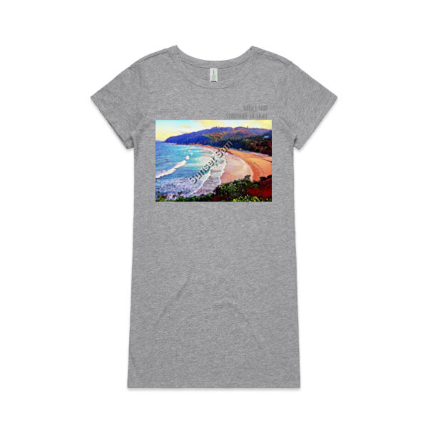 Waves Bright, front - AS Colour Womens Mika Organic Short Sleeved Dress Thumbnail