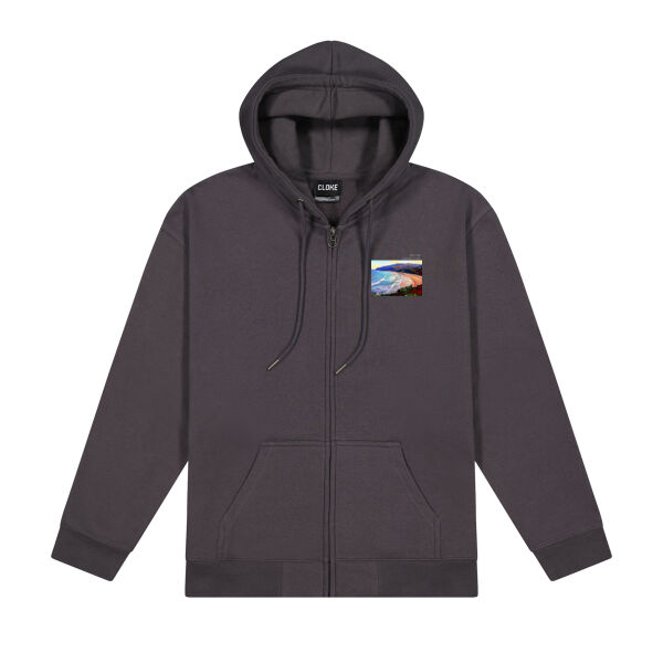 Waves Bright, front - Cloke Womens Campfire Zip Hoodie V2 Thumbnail