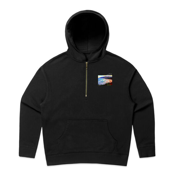 Waves Bright, front - AS Colour Womens Relax Half Zip Hood Thumbnail