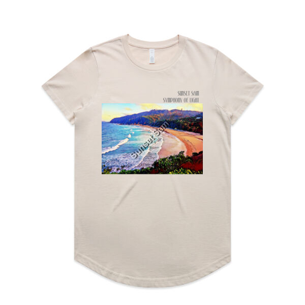 Waves Bright, front - AS Colour Womens Maple Curve Tee Thumbnail