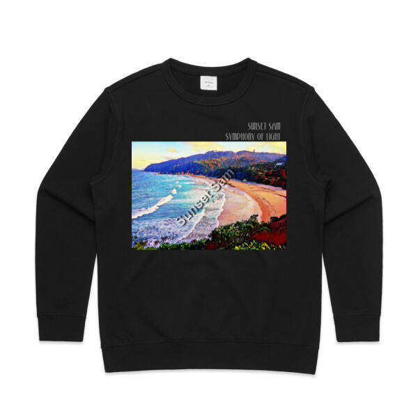 Waves Bright, front - AS Colour Womens Premium Crew Thumbnail