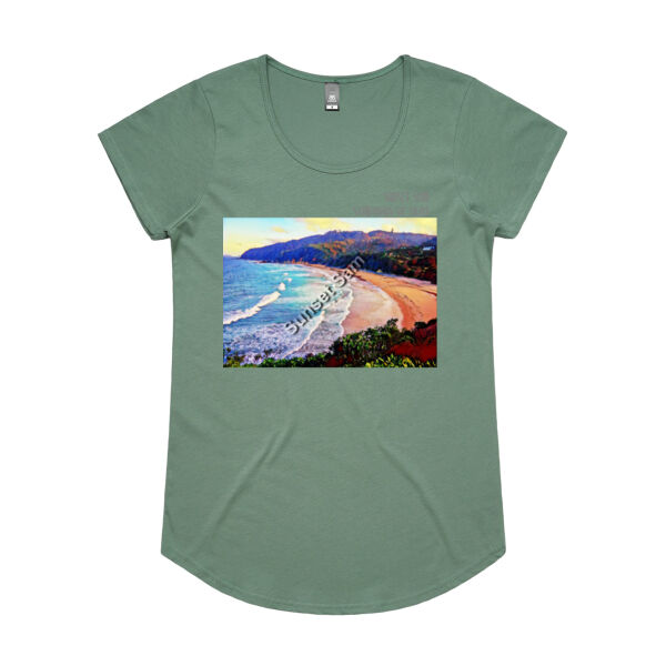 Waves Bright, front - AS Colour Womens Mali Tee Thumbnail