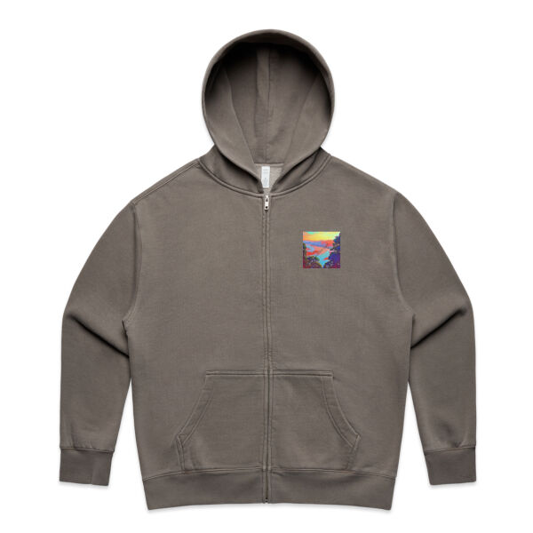 Seaview Vivid, front - AS Colour Womens Relax Faded Zip Hoodie Thumbnail