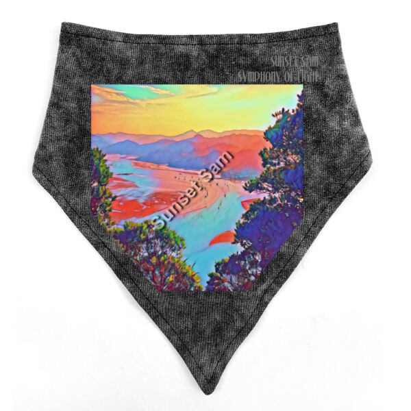 Seaview Vivid, front - Stonewash Bandana Bib Thumbnail