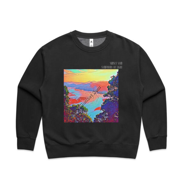 Seaview Vivid, front - AS Colour Women's Faded Relax Crew Thumbnail