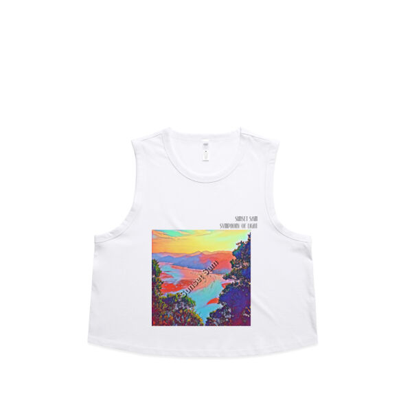 Seaview Vivid, front - AS Colour Womens Martina Crop Tank Thumbnail