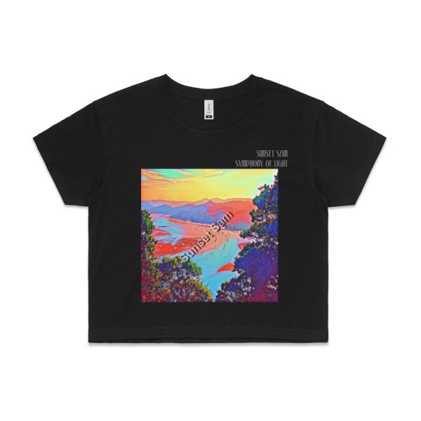 Seaview Vivid, front - AS Colour Womens Crop Tee Thumbnail