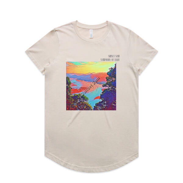 Seaview Vivid, front - AS Colour Womens Maple Curve Tee Thumbnail