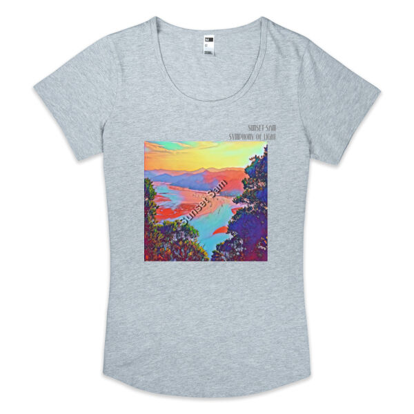 Seaview Vivid, front - Thread Project Womens Jazz Scoop Neck Tee Thumbnail